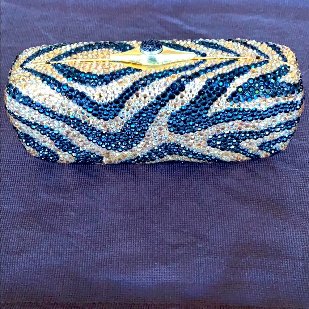 Animal print Judith Leiber crystal clutch